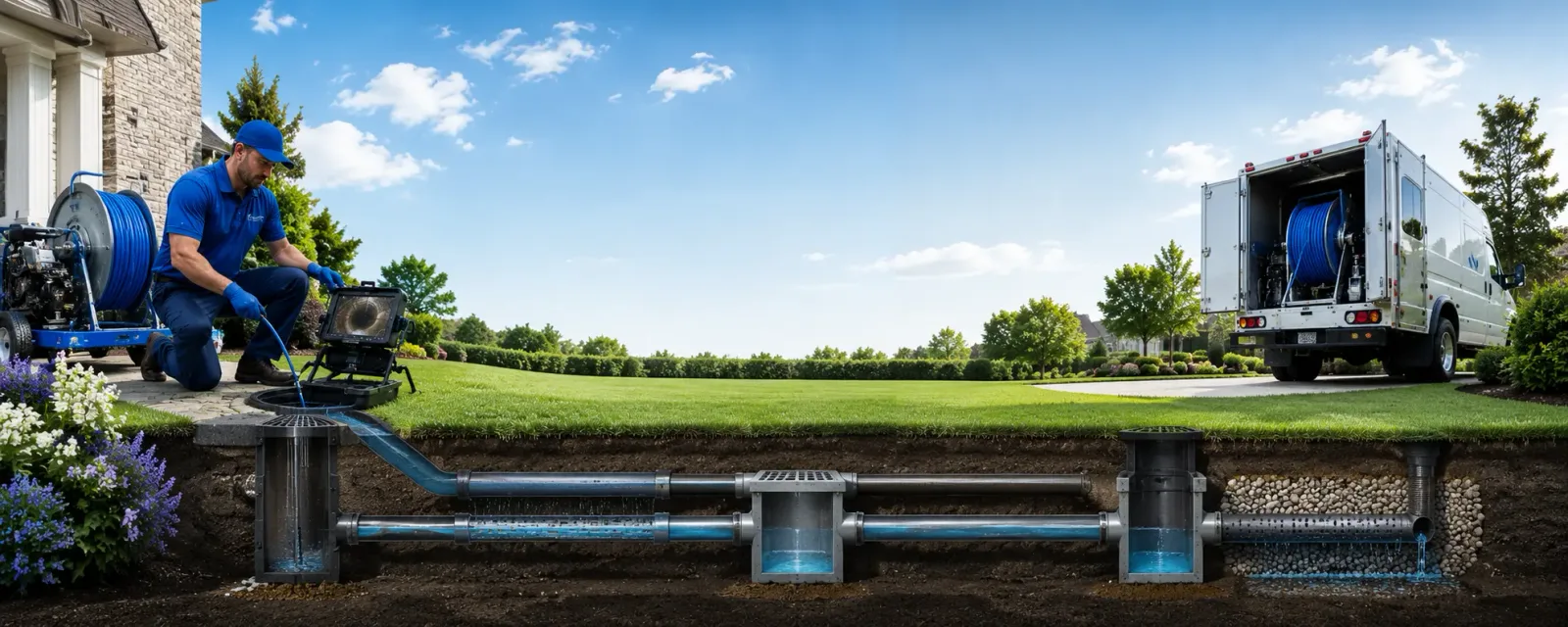 Outdoor drain cleaning information for Stow, MA